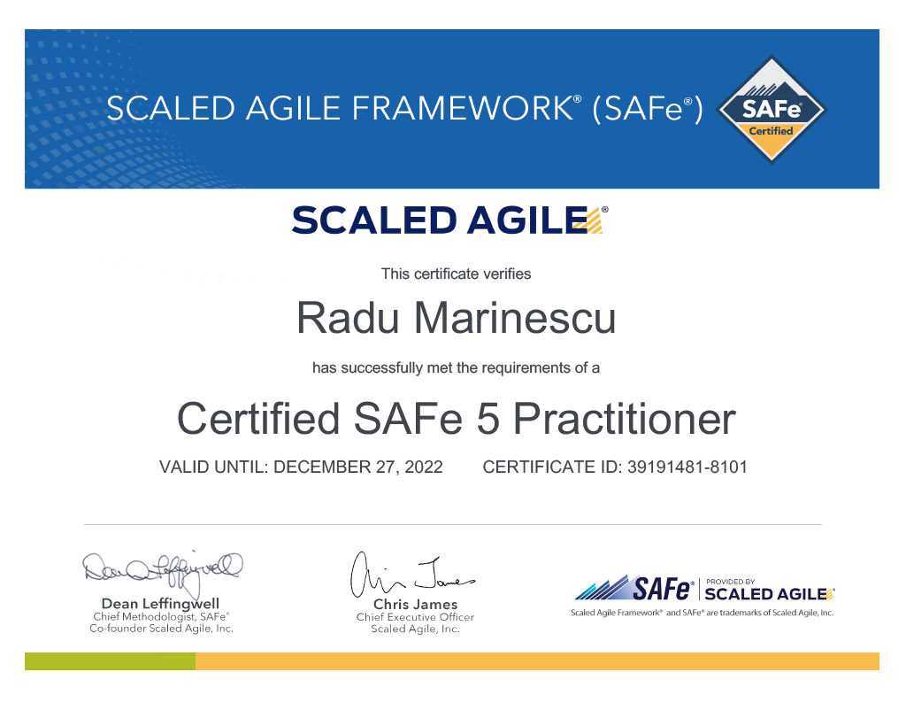 Certified SAFe Practitioner SP
